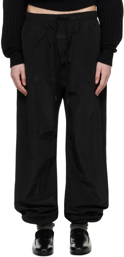 Essentials Black Drawstring Track Pants