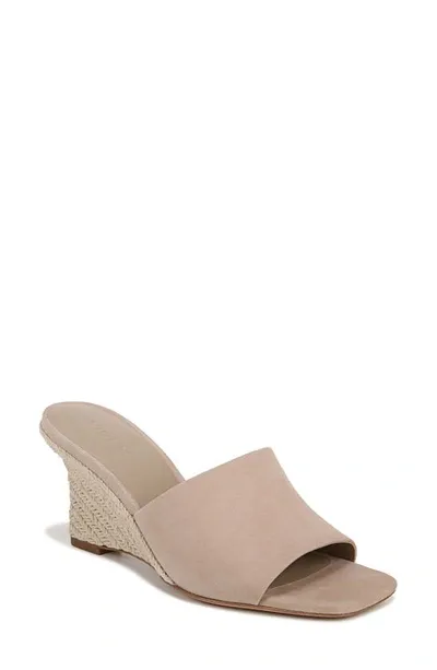 Vince Women's Pia Square Toe Espadrille Wedge Sandals In Taupe Clay