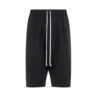 Rick Owens Rick's Pods Leather Shorts In Black