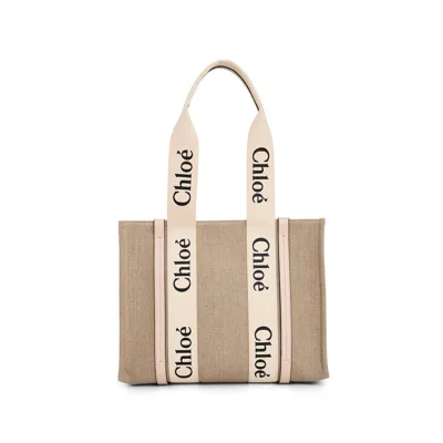 Chloé Medium Woody Tote Bag In Pink