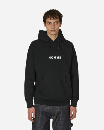 Comme Des Garçons Homme Deux Logo Hooded Sweatshirt In Nero