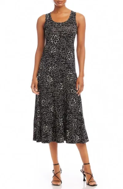 Karen Kane Floral Tiered Midi Dress In Print