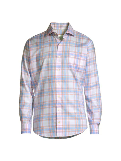 Peter Millar Men's Crown Kingfield Summer Soft Cotton Sport Shirt In Soft Sienna