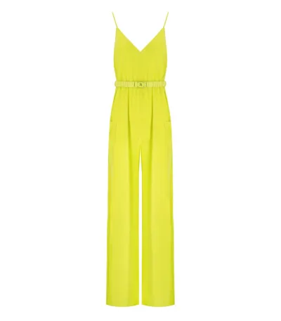 Elisabetta Franchi Cedar Belted Jumpsuit In Yellow