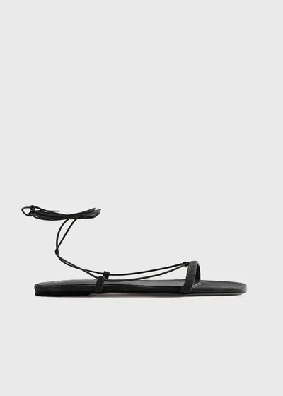 Totême The Suede Tie Sandal Black