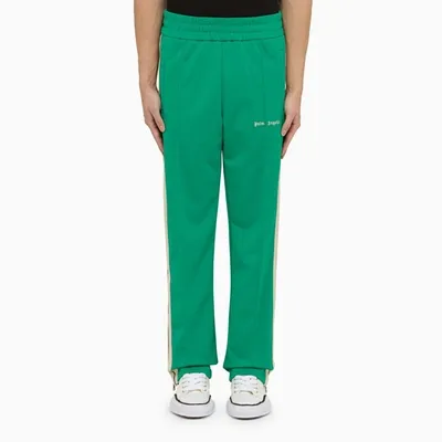 Palm Angels Jogging Trousers With Bands In Green