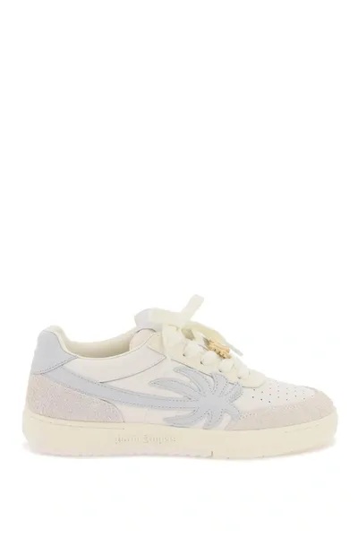 Palm Angels Palm Beach University Leather Low Sneakers In Multicolor