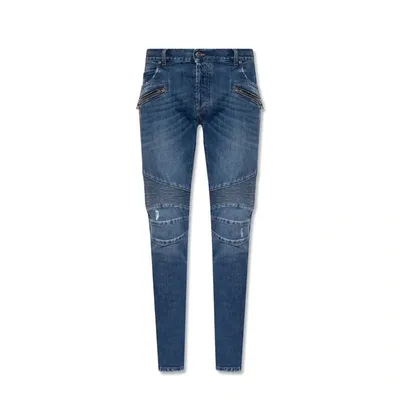 Balmain Slim Fit Jeans In Blue