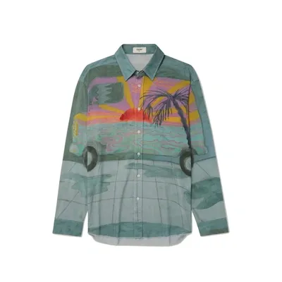 Celine Printed Shirt In Multicolor