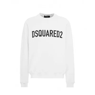 Dsquared2 Logo-print Cotton Sweatshirt In White