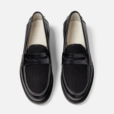 Duke & Dexter Men's Wilde Black Rattan Penny Loafer - Men's