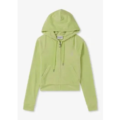 Juicy Couture Womens Madison Hoodie With Diamonte In Butterfly In Green Fabric