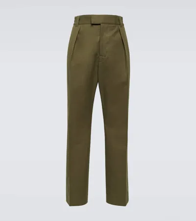 Loro Piana Reinga Cotton Gabardine Chinos In Green