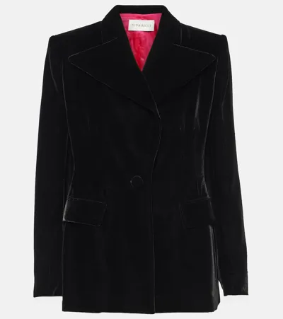 Nina Ricci Velvet Blazer In Black