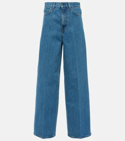 Totême Wide Leg Jeans In Blue