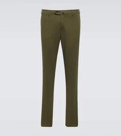 Loro Piana Pantaflat Cotton-blend Chinos In Leaf Tea