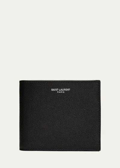 Saint Laurent Leather Wallet In Black