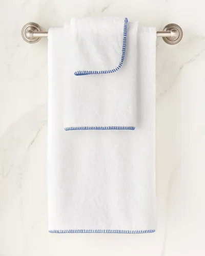 Matouk Whipstitch Hand Towel In Periwinkle