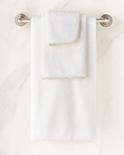 Matouk Whipstitch Bath Towel In Ivory