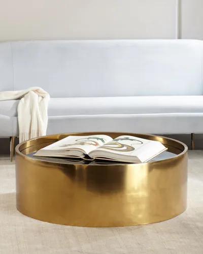 Jonathan Adler Alphaville Cocktail Table In Gold