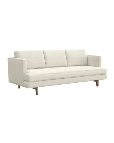 Interlude Home Ayler Sofa 85" In Faux Linen Pearl