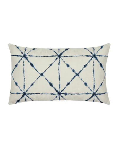 Elaine Smith Trilogy Lumbar Sunbrella Pillow, Indigo