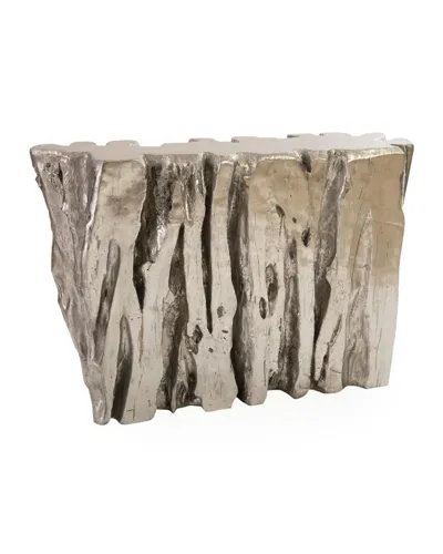 The Phillips Collection Freeform Silver Leaf Console Table