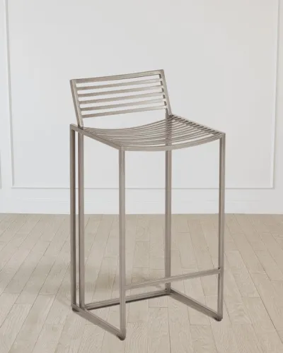 William D Scott Counter Stool In Gunmetal