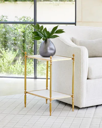 William D Scott Acorn Brass Side Table