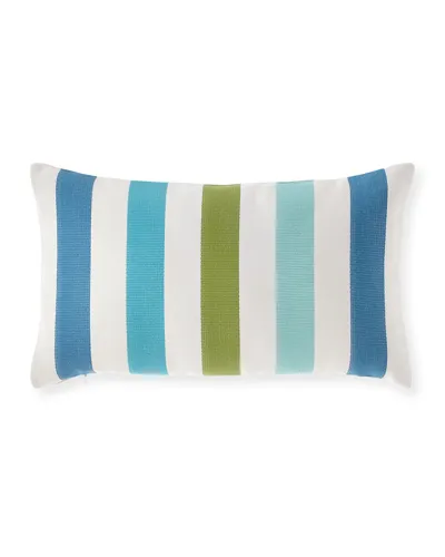 Elaine Smith Rhodes Stripe Lumbar Sunbrella Pillow