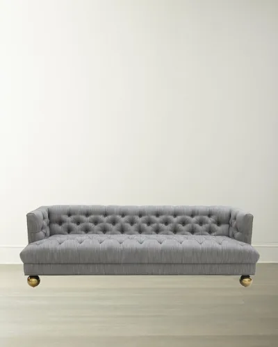 Jonathan Adler Baxter T-arm Sofa With Ball Feet In Biarritz Graph