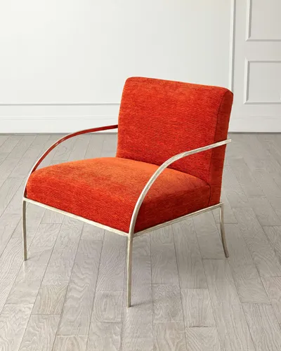 Global Views Swoop Chair In Orange