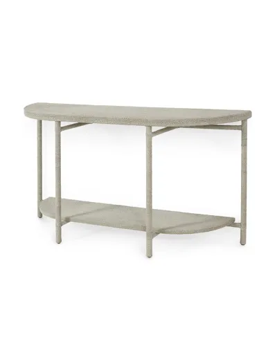 Palecek Monarch Console Table, White Sand