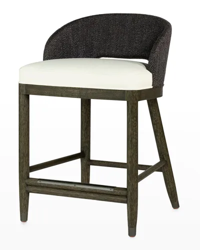 Palecek Prescott Counter Stool In Charcoal Grey