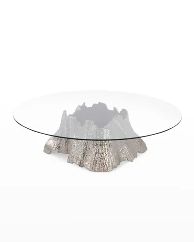 John-richard Collection Sculptural Cocktail Table, Nickel