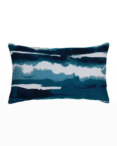 Elaine Smith Impression Outdoor Lumbar Pillow - 12" 20" In Deep Sea