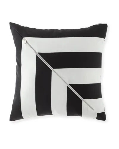 Eastern Accents Kubo Zipper Decorative Pillow In Monochrome