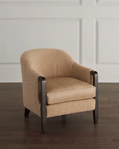 Massoud Wesley Accent Chair In Taupe