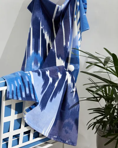 John Robshaw Malda Resort Towel In Indigo