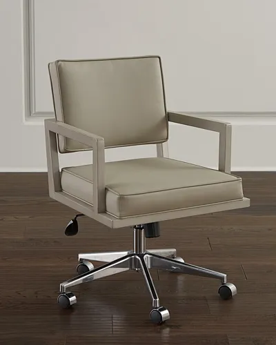 Bernhardt Davenport Office Chair In Linear Gray