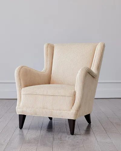 Global Views Darlo Corduroy Club Chair In Ivory