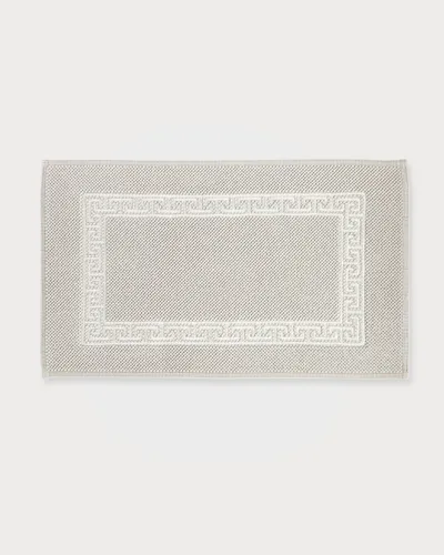 Matouk Adelphi Bath Rug, 21" X 34" In Sterling