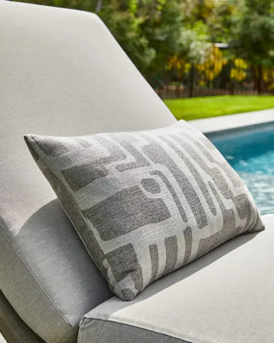 Elaine Smith Noble Outdoor Lumbar Pillow In Pewter