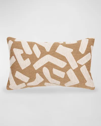 Elaine Smith Fascination Outdoor Lumbar Pillow In Caramel