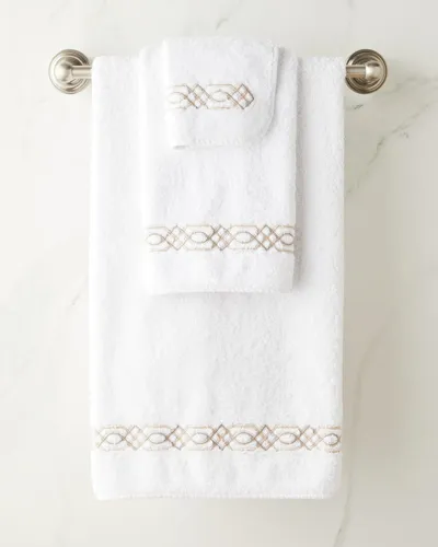 Graccioza Milano 800 Thread-count Bath Towel In White/fog