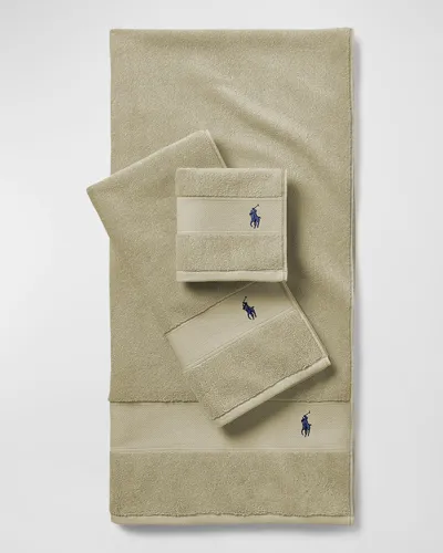 Ralph Lauren Polo Player Wash Towel In Sage