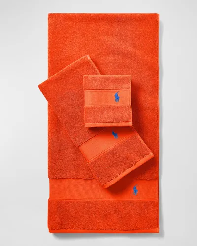 Ralph Lauren Polo Player Bath Towel In Sailing Orange