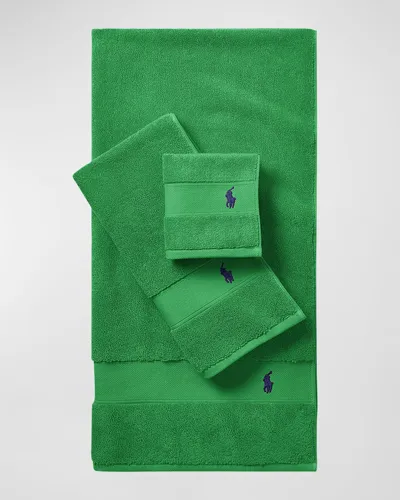 Ralph Lauren Polo Player Hand Towel In Billiard