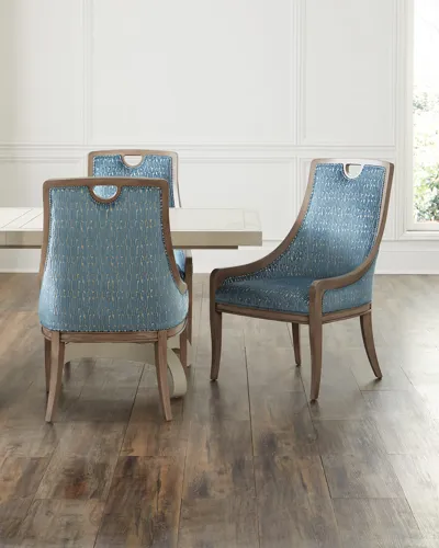 Massoud Reeta Dining Side Chair In Blue