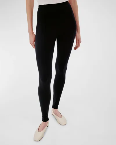 Another Tomorrow Seamed Legging In Black